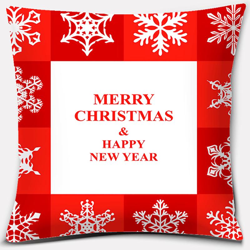 Christmas Gifts, Santa Claus, Deer, Christmas Greetings, Merry Christmas Series Pattern Pillowcase Party Pillowcase Decoration