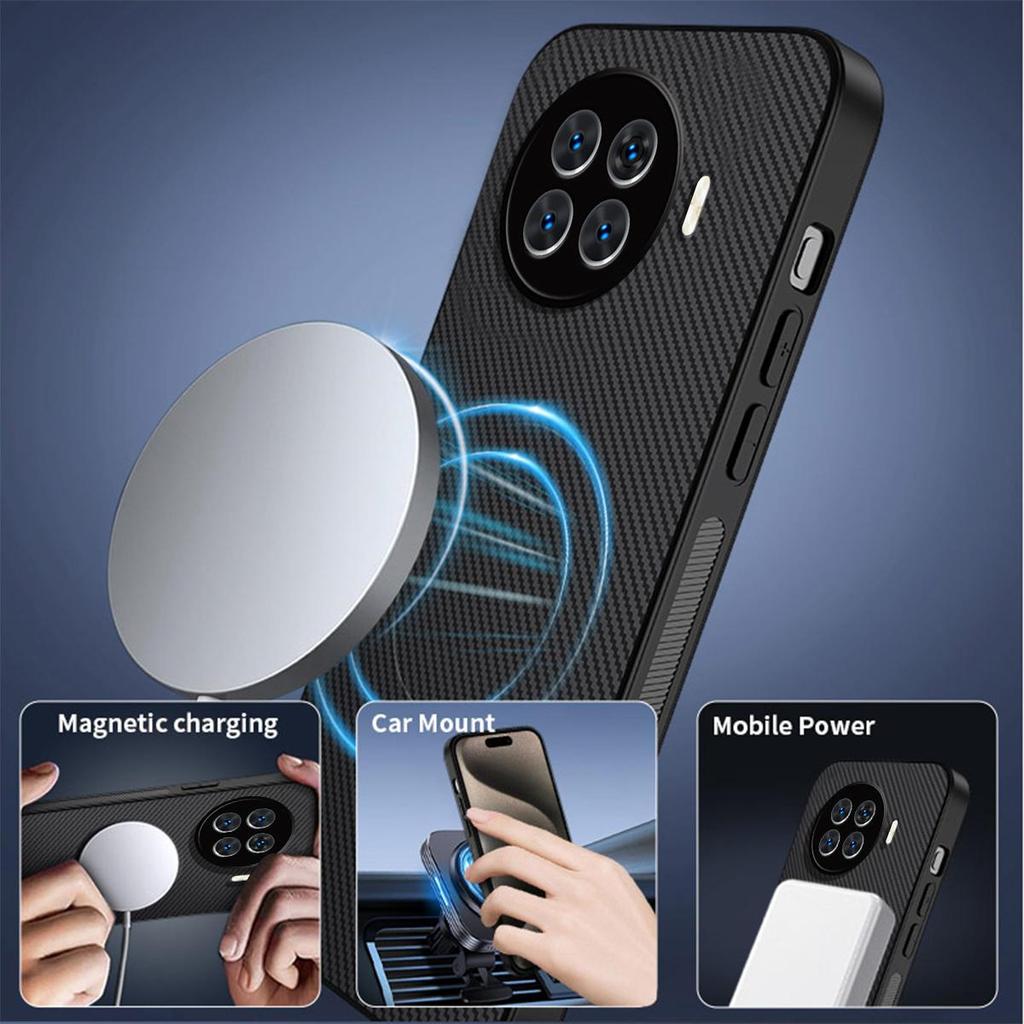 Shock‑Absorbing Textured TPU Phone Case for TECNO SPARK 20 Pro+ Carbon Fiber Slim Protective Cover