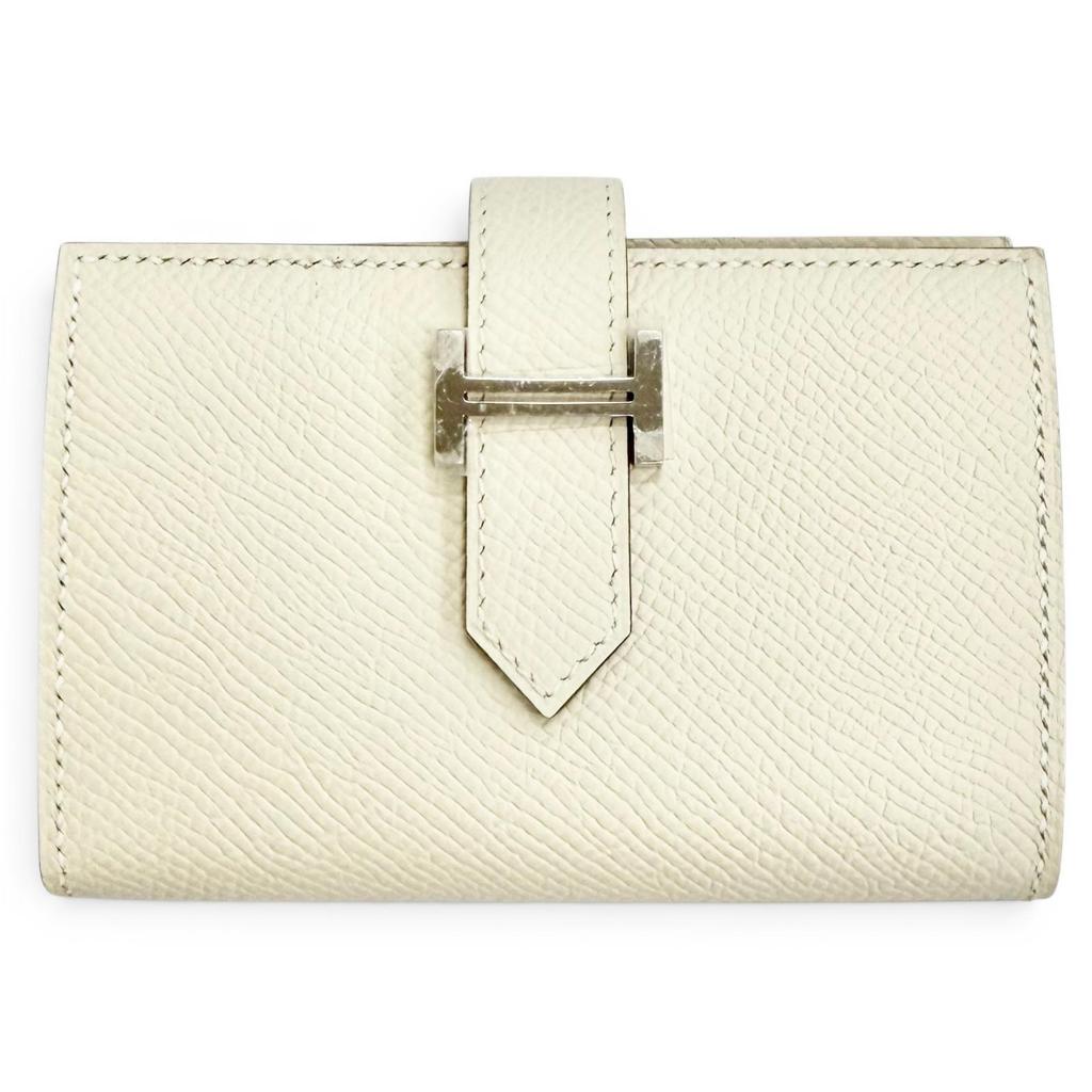 Pristine HERMES Bifold Wallet Bearn Mini Coin case compact wallet Epsom Leather Used