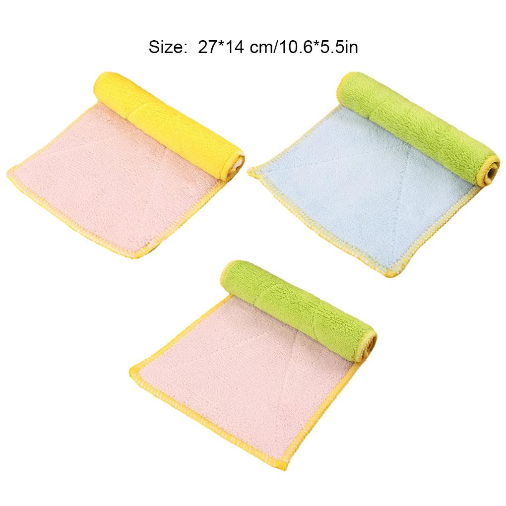 Double-sided Microfiber Dish Towels Thickening Cloth Dish Kitchen Towels