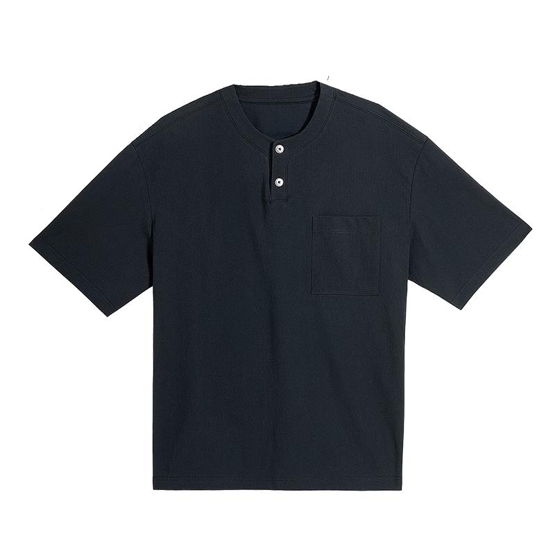 HAUT TON Men s Cloud-Feel Henley Short Sleeve T-Shirt L
