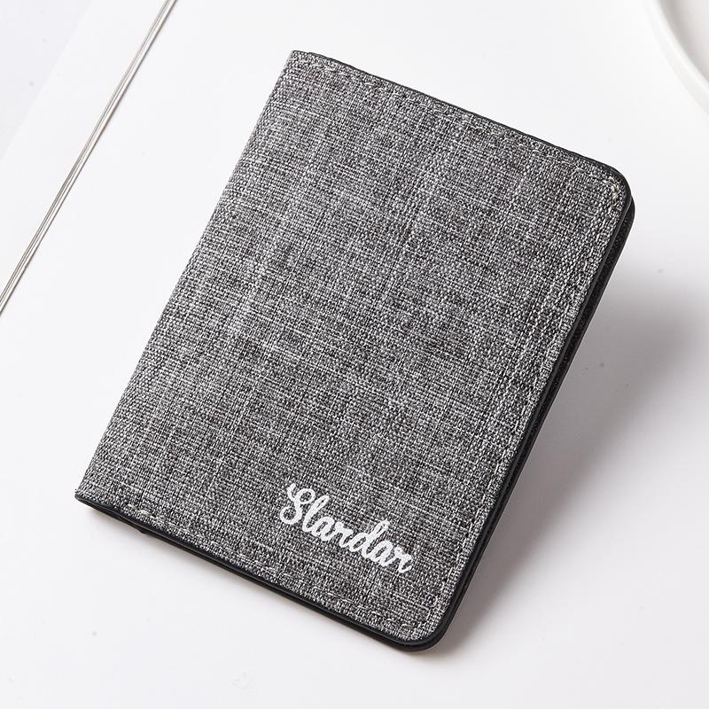 Ultrathin Men's Canvas Wallet - Compact Driver's License and Card Holder