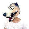 Halloween mask, high-quality latex wolf mask with protruding tongue Full set of wolf headgear Horror devil props