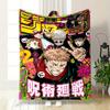 Vibrant Manga Cover with Bold Text, Dynamic Poses, and Colorful Accents. for All Seasons Blanket Lunch Break Throw Gift