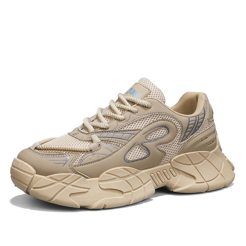 

2024 осень новые мужские туфли на платформе для папы студенческие сетчатые дышащие повседневные спортивные туфли прямая трансляция универсальные мужские туфли 39 хаки