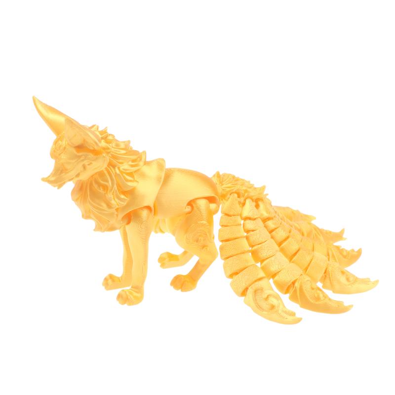 

3D Printed Multi Joint Movable Model Nine Tailed Action Figure Home Decoration Articulated Animal Figurine New Year Gift A