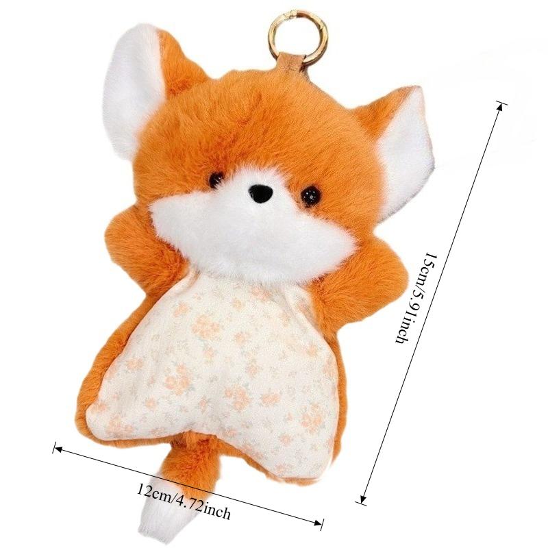 Raccoon Plush Toy Kawaii Fluffly Siamese Cat Soothing Bean Bag Cartoon Stuffed Fox Keychain Healing Pinch Decor Christmas Gift