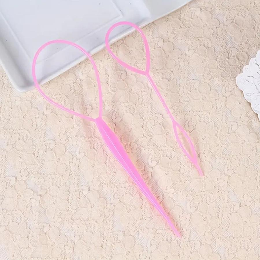 4-piece set, hair ring tool, rubber band cutter, mouse tail comb, hair tail tool, hair braid accessories, ponytail braid maker