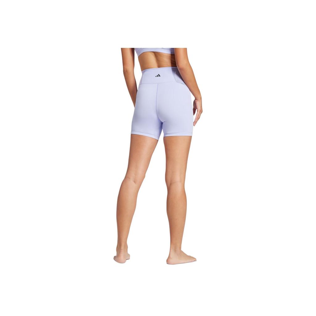 Adidas Hiit Aeroready All Me 5-Inch Comfortable Fashion High-Waisted Solid Color Sports Shorts Women Shorts Purple JI8349