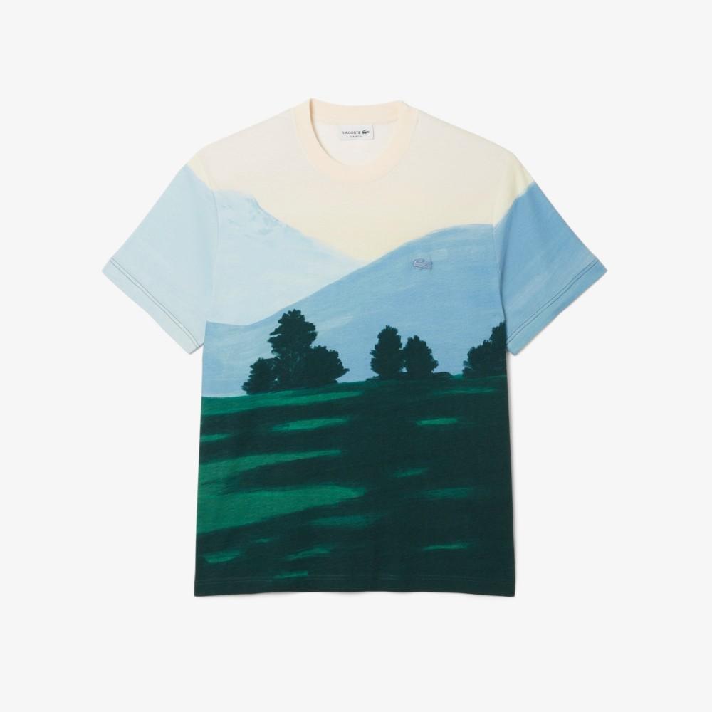 Lacoste Men's Holiday All-Over Jacquard Short-Sleeve T-Shirt TH5896-55N9IX