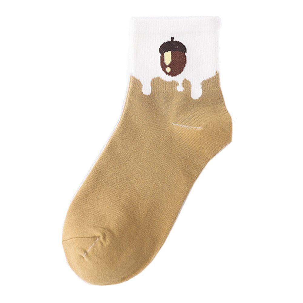 Eggs Men Cute Food Donut Novelty Coffee Honey Winter Sock Long Sock Casual Cotton Socks