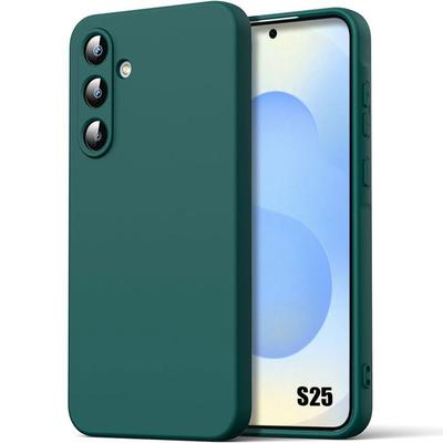 Case for Samsung Galaxy S25 - Soft Silicone Matte Effect Night Green - BOOLING®