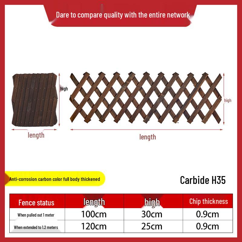 Outdoor Preservative Wood Fence Trellis for Garden, Courtyard, or Balcony Decoration