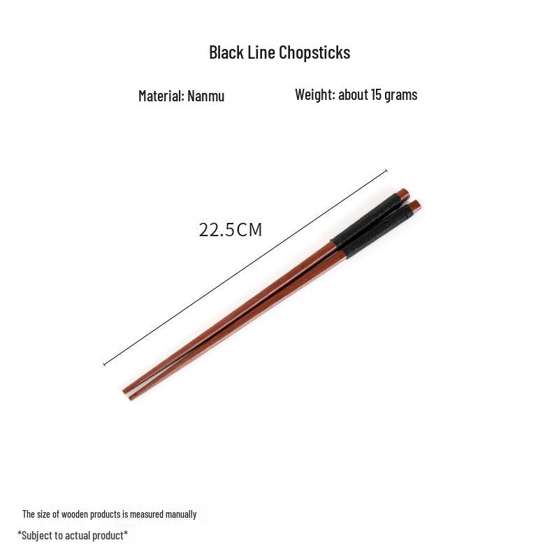 Wooden Cutlery Set: Spoon, Fork & Chopsticks with Travel Pouch