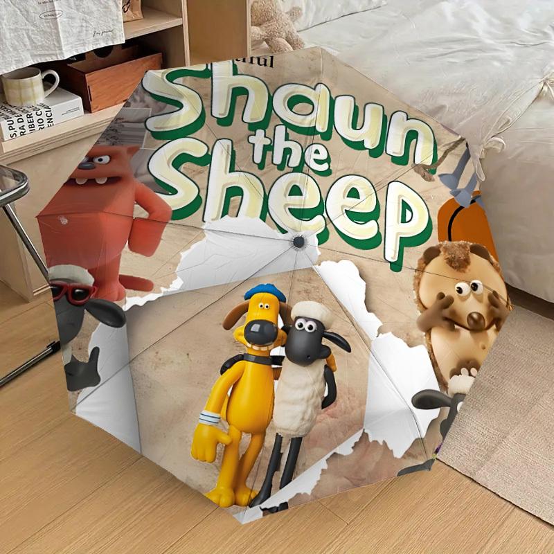 

1pc Shaun the Sheep Automatic Folding Umbrella, Portable Collapsible Design, Casual Outdoor Accessory L1127099