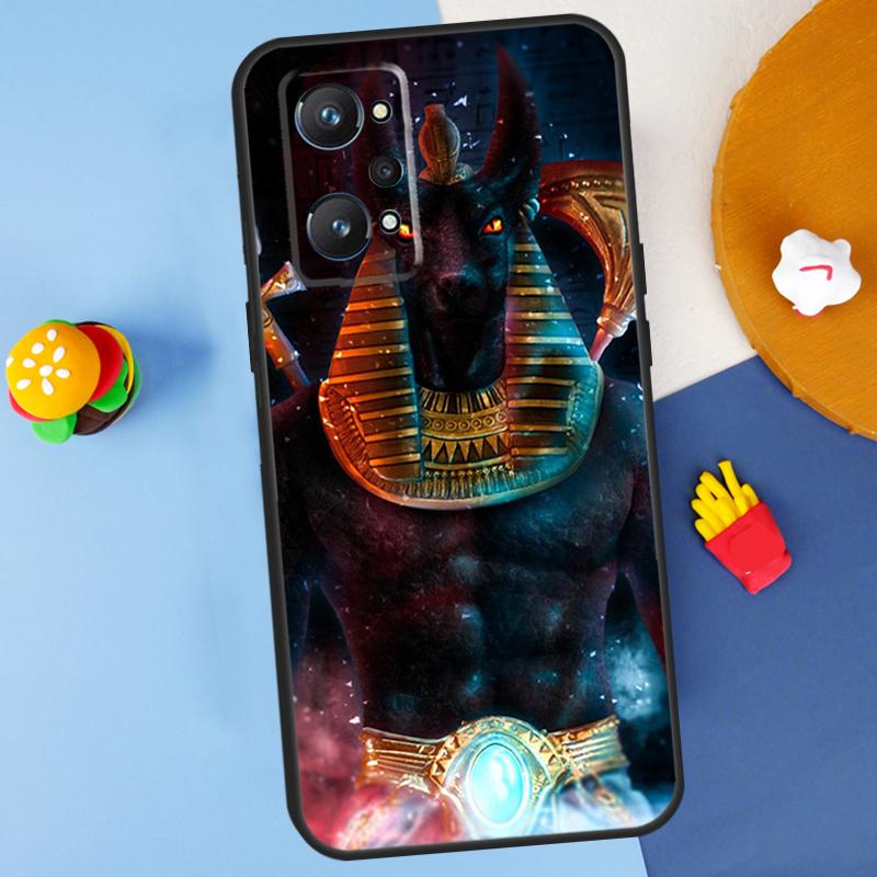 Anubis Ankh Egyptian God For Realme 11 10 12 13 14 Pro Plus GT 5 6 6T GT7 Pro C61 C53 C51 C21Y C25S C55 C67 C75 Case