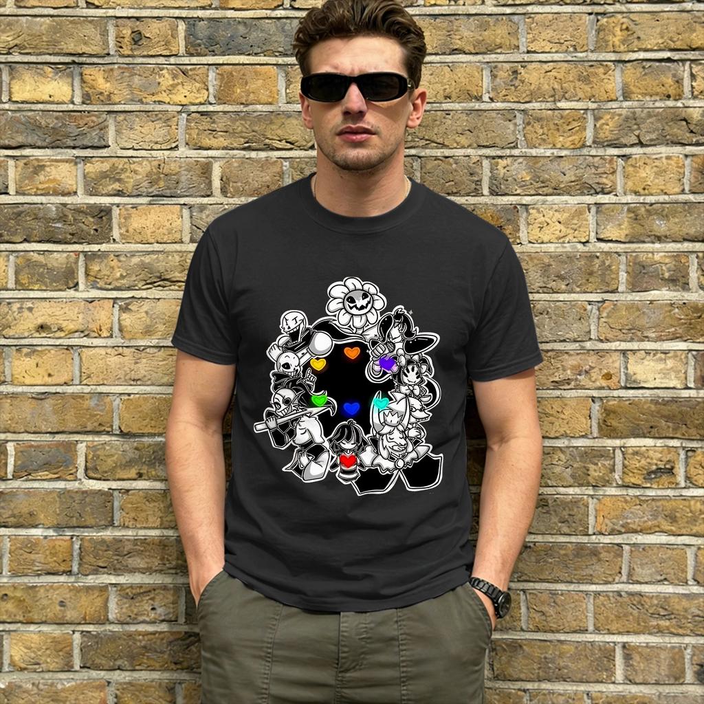 Undertales T Shirt Summer 100 Cotton TShirts For Unisex Popular Pattern Tee Shirt Short Sleeve Vintage Tees