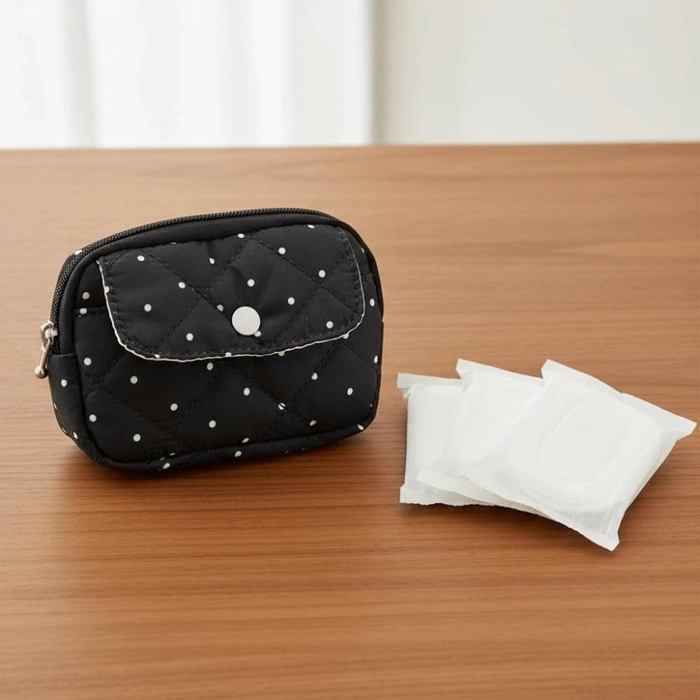 Polka Dot Tampon Storage Bag Large Capacity Pouches Bag Organizer Portable Cotton Coin Purse Daily