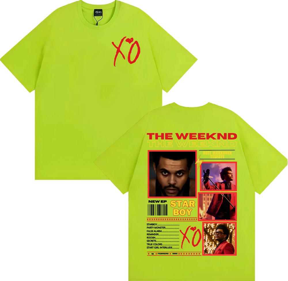 Rapper The Weeknd Xo Album Tour 2025 Grafické tričko Pánská móda Hip Hop Punk Street Trička Ležérní Bavlněné Oversized Tričko