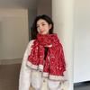 Simple Korean Style Autumn and Winter Imitation Cashmere Scarf New Warm and Versatile Cute Scarf Student Neck Protector Plus Velvet Shawl
