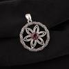 Natural Rhodolite Gemstone 925 Sterling Silver Partywear Jewelry Pendant 1.48" CP-29-7