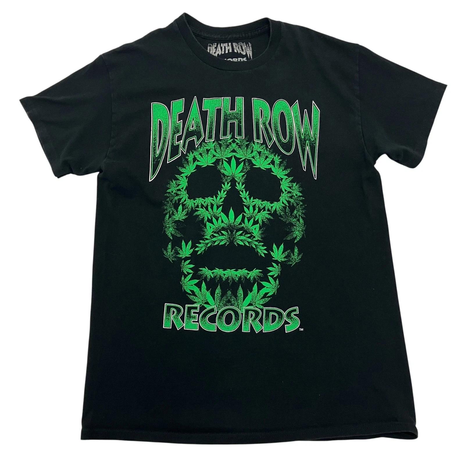 Death Row Records T Shirt Black Medium Skull Graphic West Coast Rap Hip Hop XS