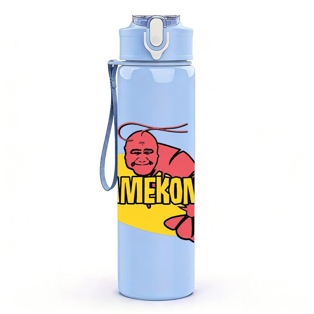 1PC Yellow Banana Fruit Logo 750ml sports water bottle leakproof straw lid outdoor office home