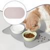 Mat Silicone Pet Feeding Dog Bowl Cat Food with Raised Edge Non Slip Surface Easy