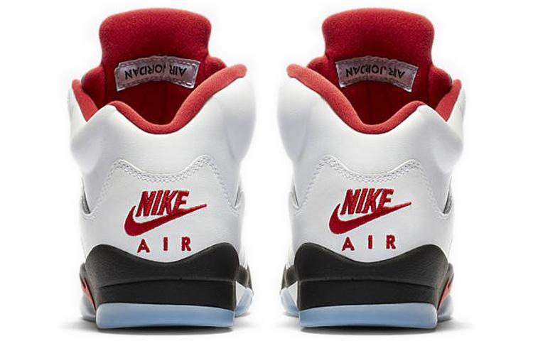 Jordan 5 Rouge Feu Rétro Languette Argentée 2020 GS 440888-102