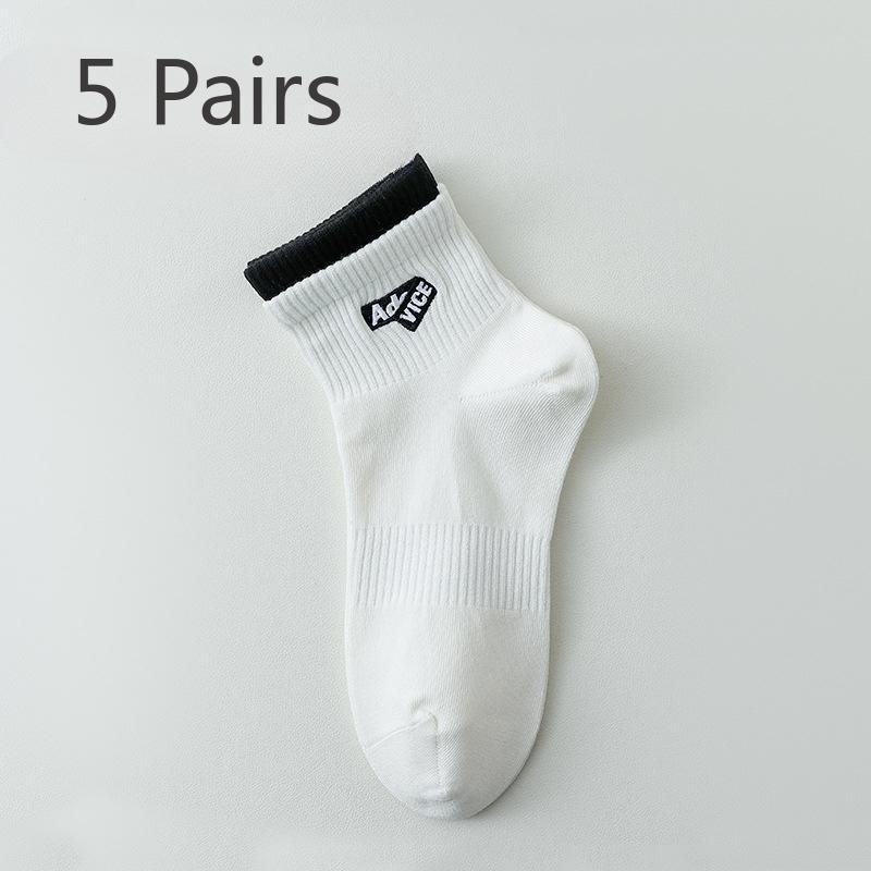 5 Pairs of Socks Women's Summer In The Simple High Value Tide Models Summer Cotton Socks Women's Short