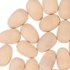 100Pcs Wooden Fake Eggs Easter Decorations Smooth Surface Paintable Craft Eggs for DIY Projects Desktop Display Holiday