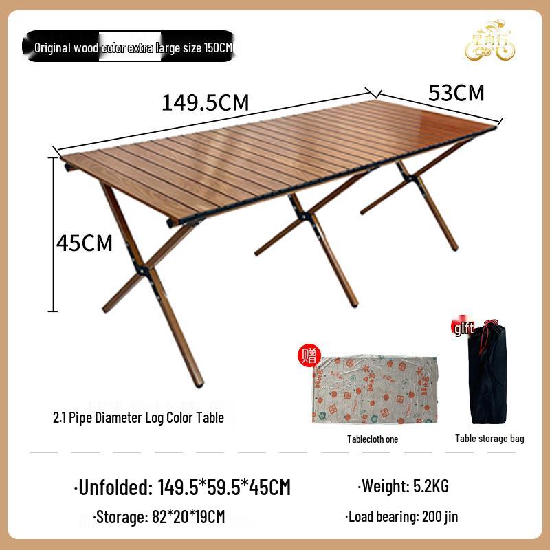 Portable Carbon Steel Foldable Picnic & Camping Table