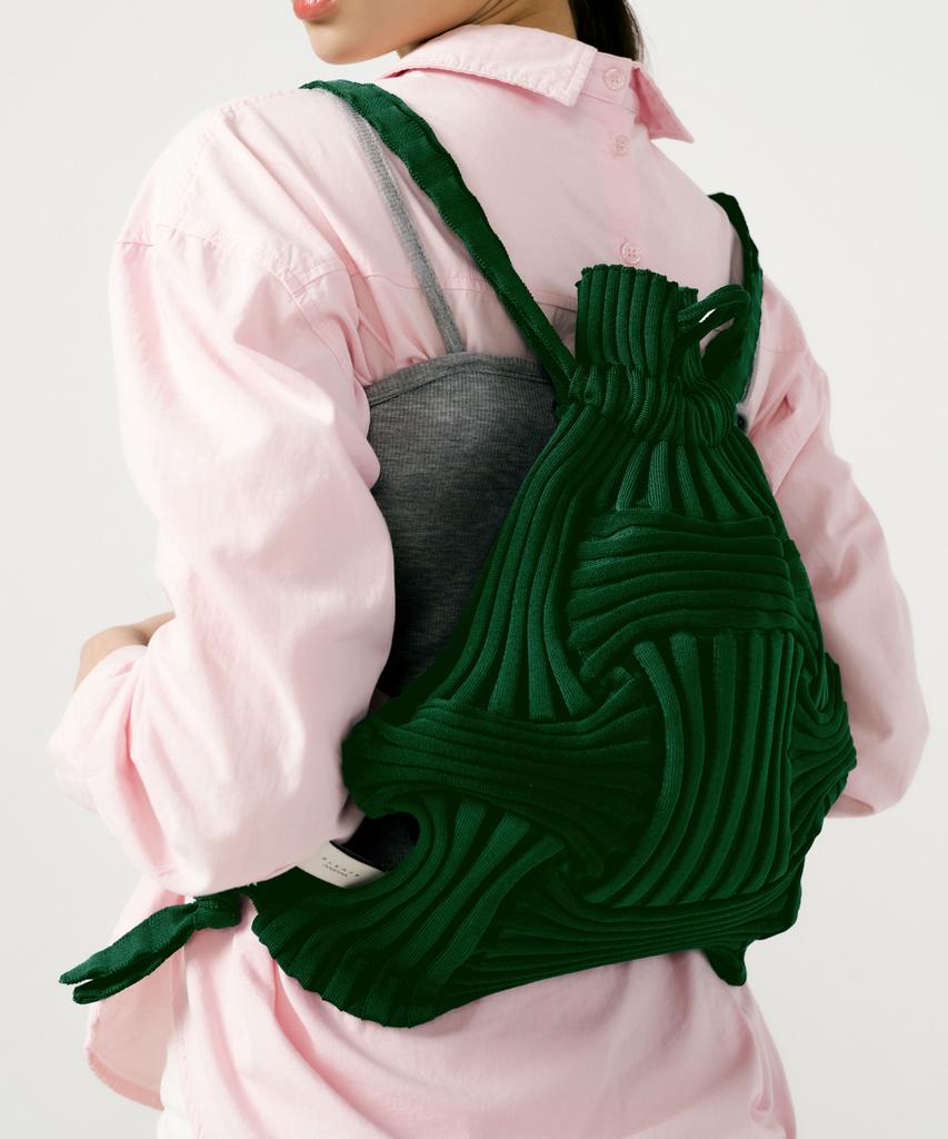 Pleatsmama New Bow Backpack Green