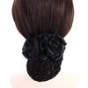 Female Hotel Hair Clip Nurse Floral Spring Clip Hairgrips Cover Net Ponytail Clip Korean Bun Snood