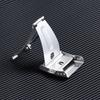 Double Push Button Fold Watch Clasp Deployment Silver Buckle 10 12 14 16 18 20 22mm Watch Strap Band  Stainless Steel Accessory