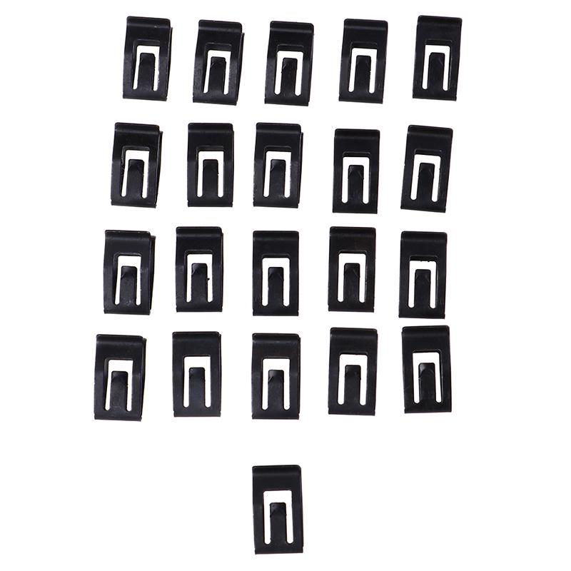 20 buc cleme de fixare metalice pentru consolă frontală auto, tabloul de bord, fixare cu nituri negre