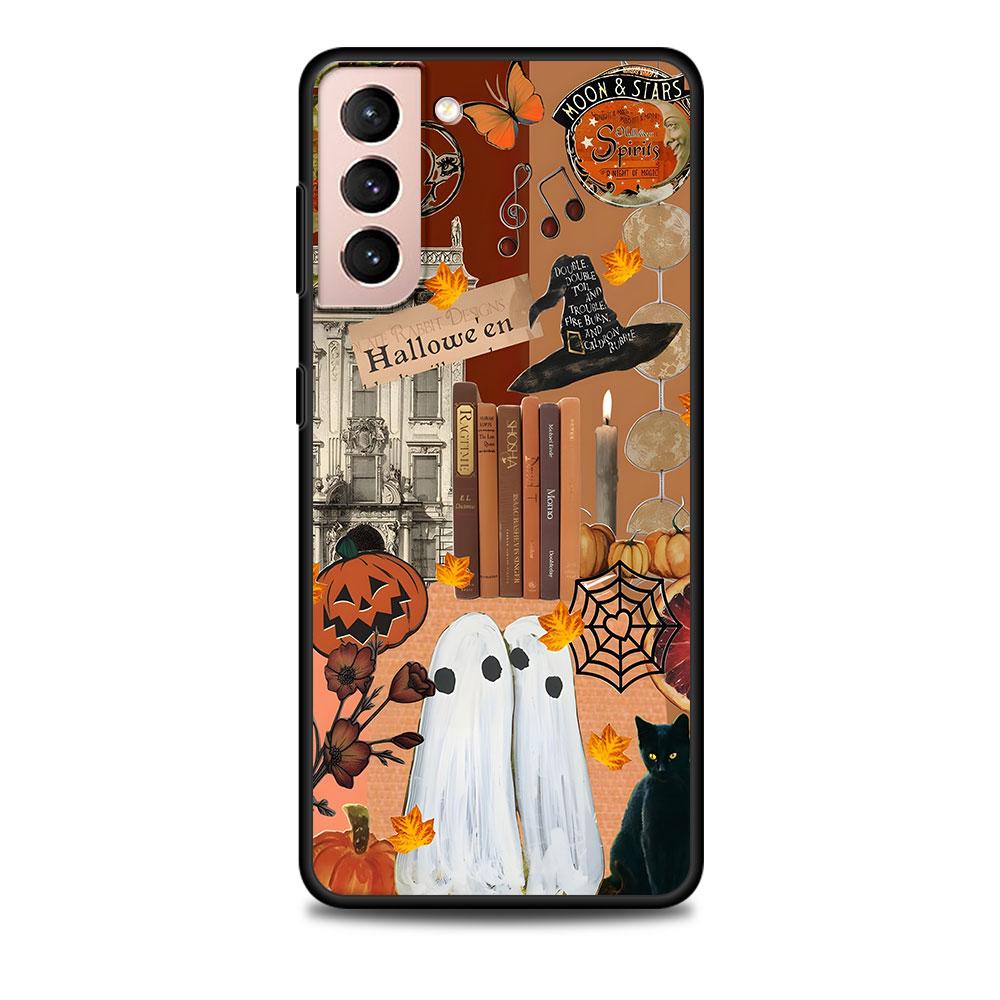 

Чехол Art Cute Ghost Aesthetic для Samsung Galaxy S23 S22 Ultra S21 S20 FE S9 S10e S10 Lite S8 Plus, мягкий черный чехол для телефона из ТПУ Samsung S10 4G