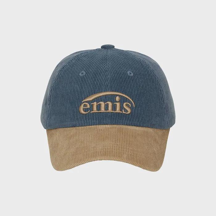 CORDUROY TWO-TONE BALL CAP-BLUE