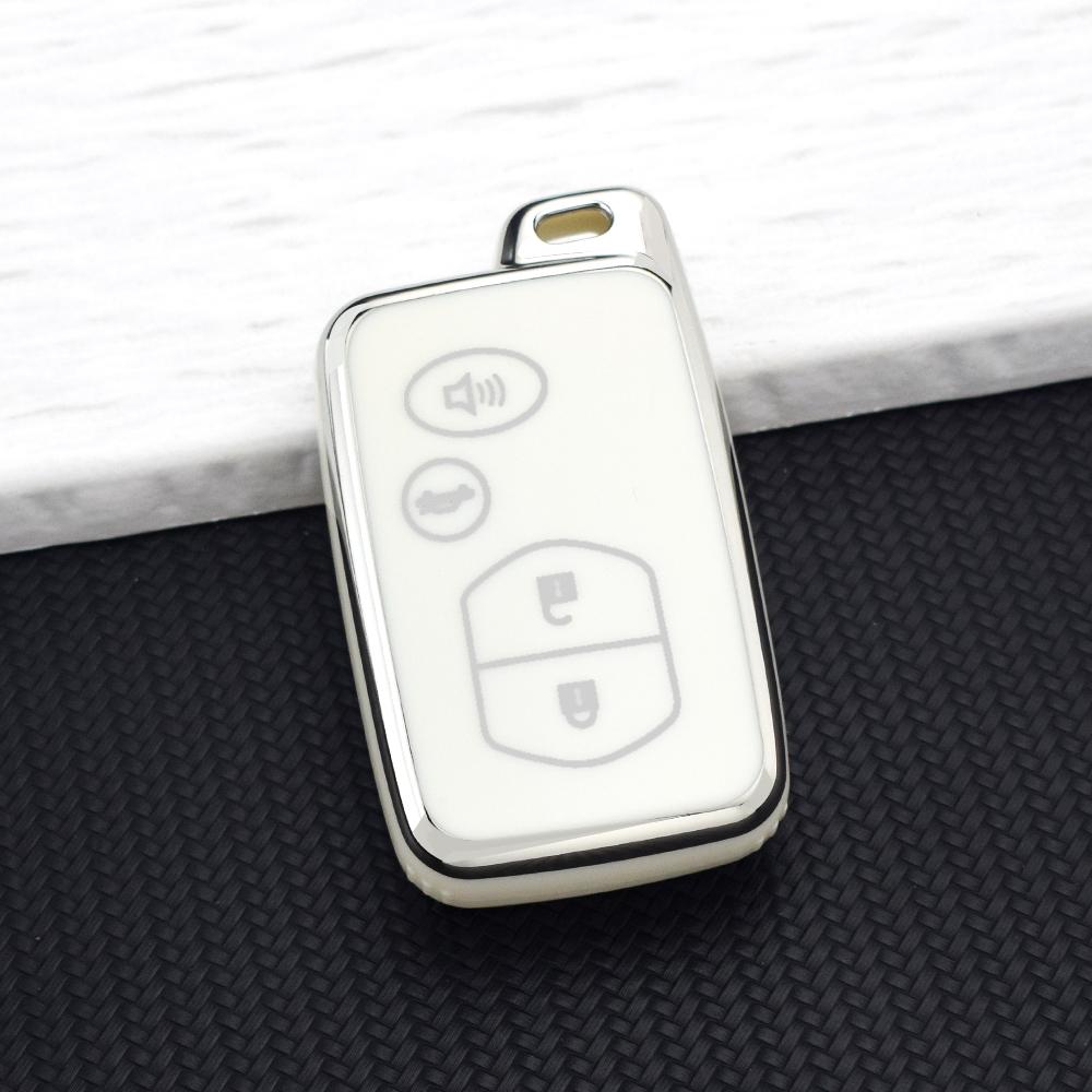 TPU Car Key Case Cover for Toyota Prius 30 Alpha Aqua Land Cruiser Auris for Lexus LC 200 2/3/4 Buttons Remote Holder Key Chain