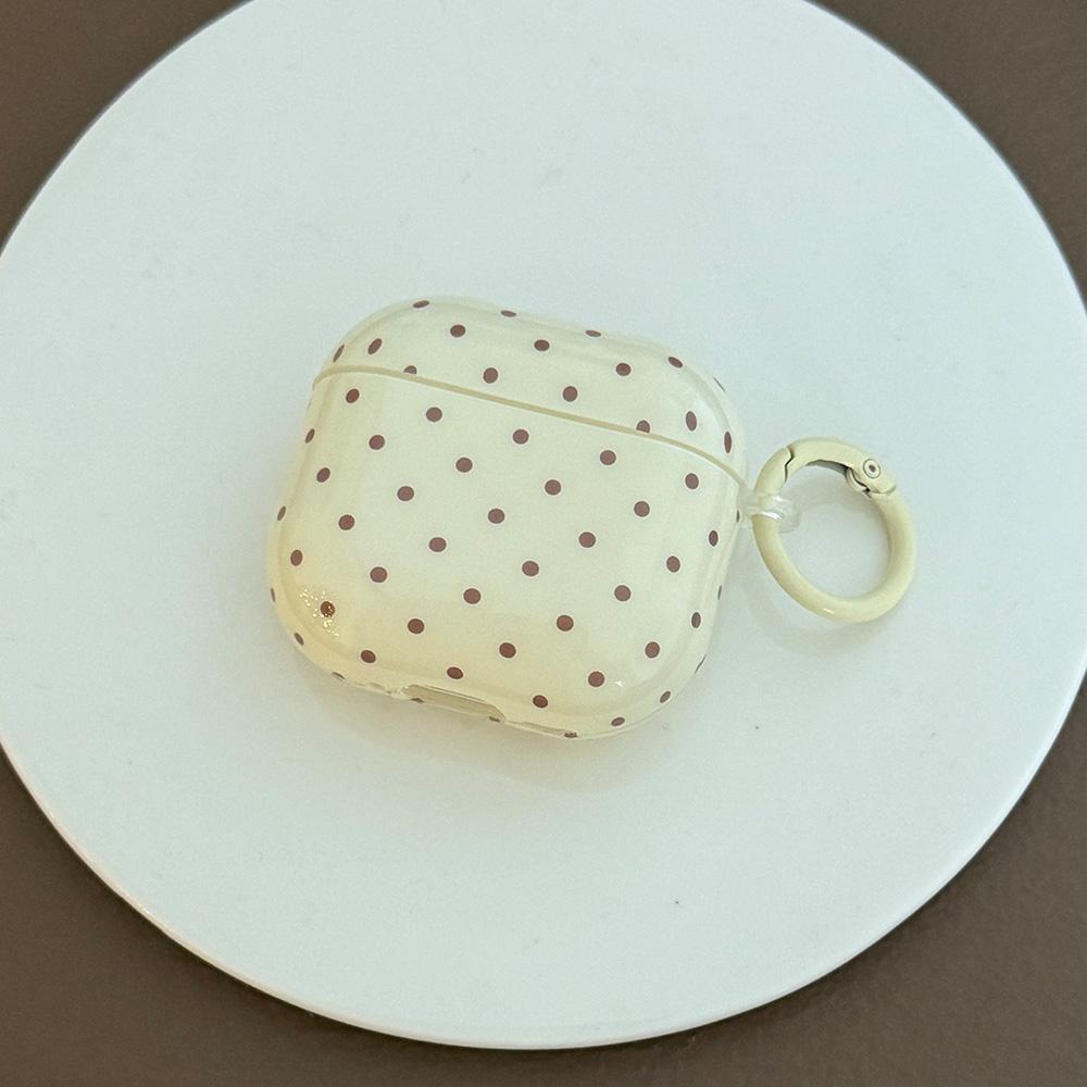 korea schattig stippen wit koffie glans zacht schokbestendig valbescherming hoesje voor apple airpods 1 2 3 4 pro 3 2 For AirPods 3