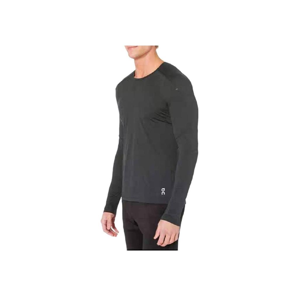 On Performance Mens Running Series Raglan Sleeve Breathable Quick-Dry Crew Neck Lg Sleeve T-Shirt Men Tops Black 113.00121