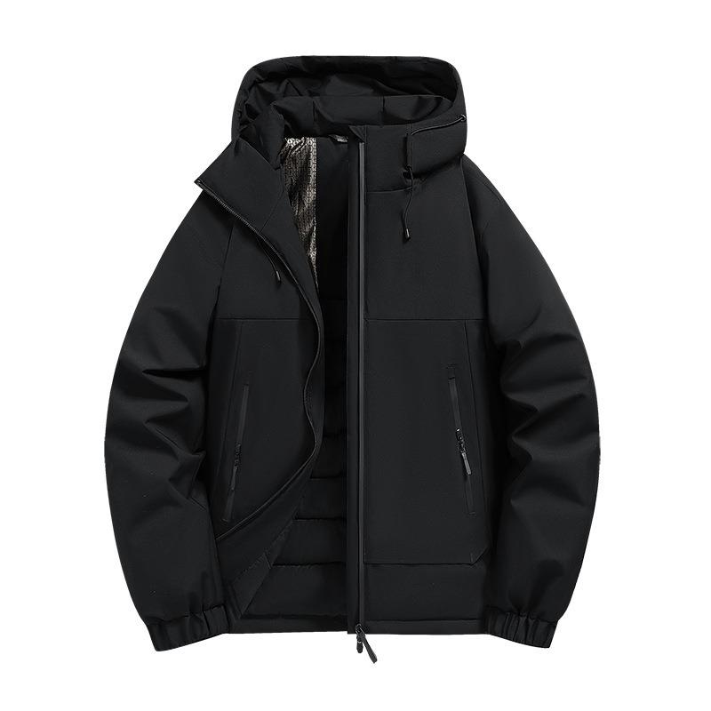 Graphene Inner Warm Cotton Clothes Men and Women Winter Outdoor Windproof Waterproof Hooded Cotton-padded Clothes Couple Jacket