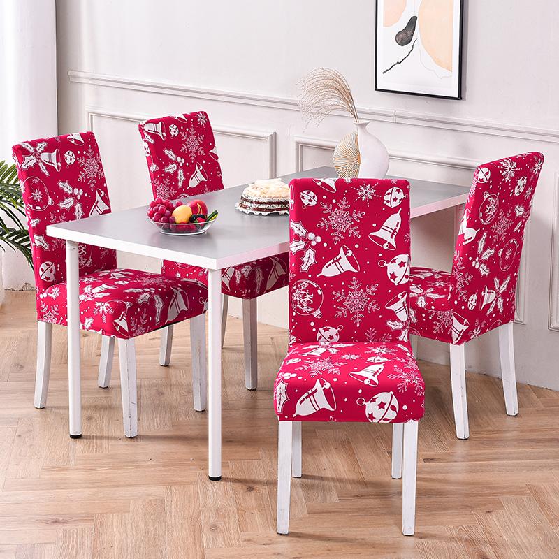 34 Color Christmas Chair Covers Dining Room Stretch Seat Protector Chair Covers for Kitchen Office Hotel Banquet Ceremony Party 2/4/6 Pieces