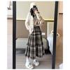 Women's High Waist Retro Plaid Skirt - Autumn/Winter 2026 Mid-Length Slimming and Trendy
