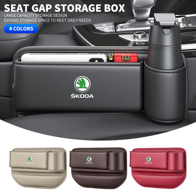 Cvpgm3 Car Seat Gap Organizer Storage Box Pocket Auto Interior Accessories For Skoda Rapid Octavia A5 S Kodiaq Fabia A7 Octavia VII