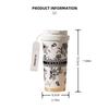 500ml 316 Stainless Steel Woman Flower Coffee Mug Vacuum Flask Straw and Directly Drinking Insulated Tumbler Thermal Cup Gift