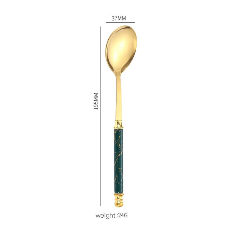 

Десертная ложка с мраморным узором, креативная ручка, кофейная ложка в скандинавском европейском стиле, кухонные принадлежности, имитация керамики