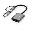2-in-1 OTG Adapter Type-C Interface TF/SD 3.0 Card Reader Aluminum Alloy 5Gbps Data Transfer Speed for iPhone 15/16