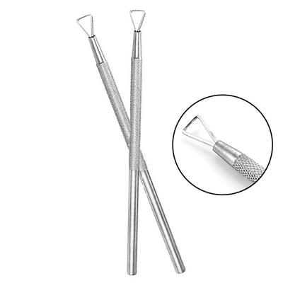 YIKOOLIN Empurrador de Cutícula de Aço Inoxidável Ferramenta Removedora de Esmalte em Gel para Unhas das Mãos e dos Pés Acessório de Cuidado para Nail Art