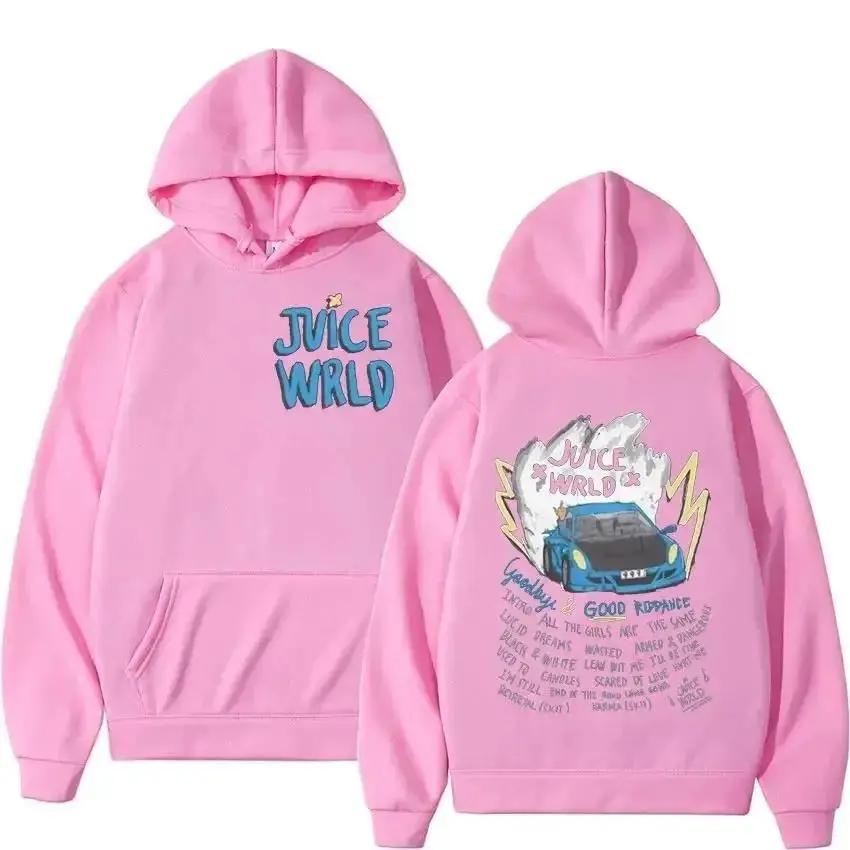 Juice WRLD Hoodies Herren Damen Kapuzenpullover Mode Hip Hop Lässig Pullover Herbst Jungen Mädchen Schwarz Streetwear Juicewrld